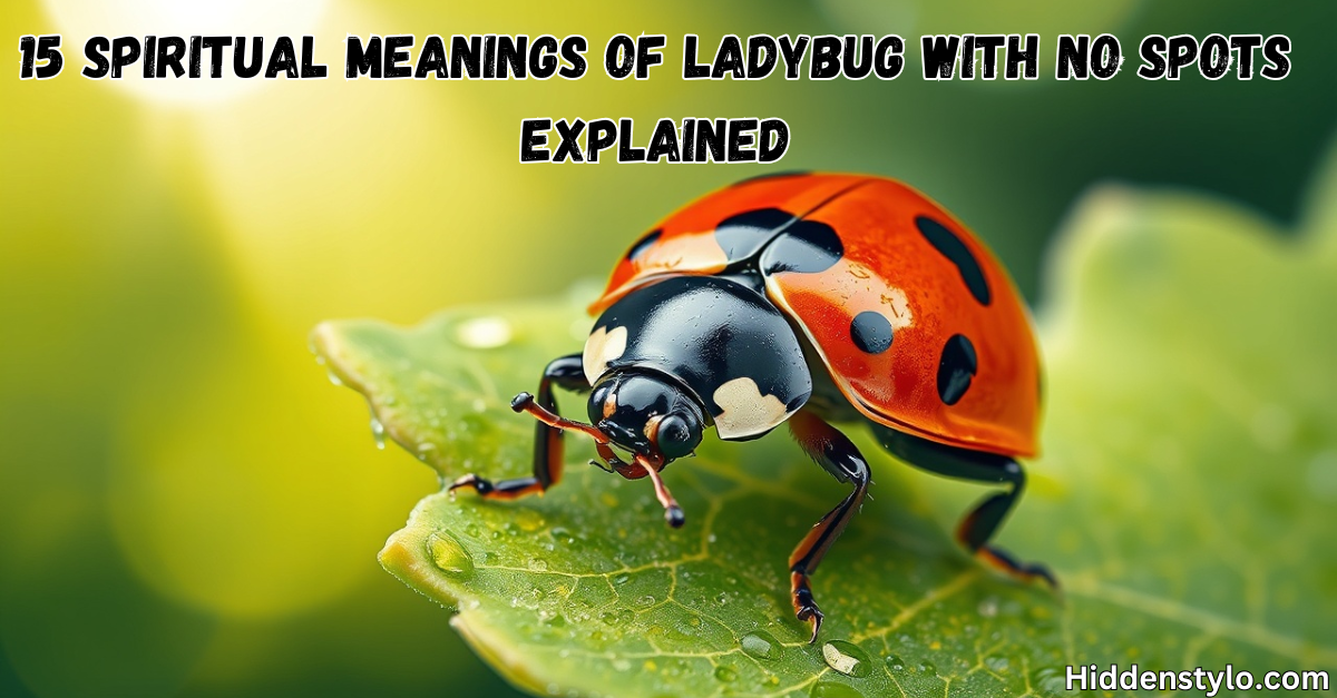 15 Spiritual Meanings of Ladybug With No Spots Explained