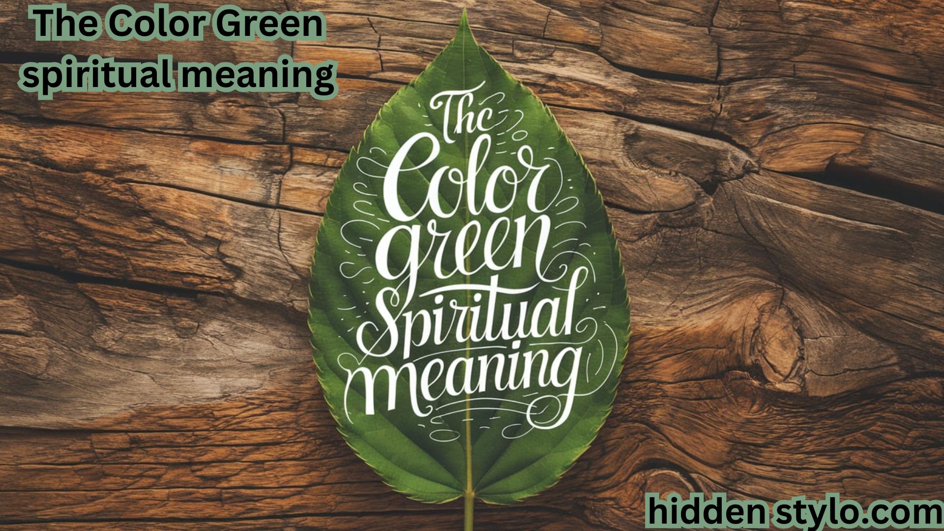 The Color Green spiritual meaning